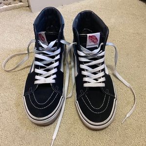 Navy & Black High Top Vans